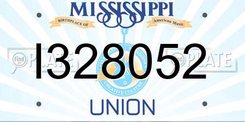 I328052 Mississippi License Plate
