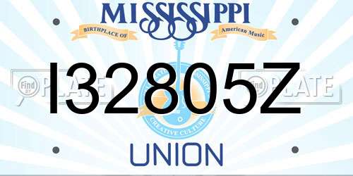 I32805Z Mississippi License Plate