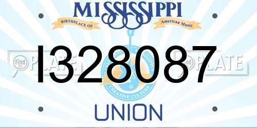 I328087 Mississippi License Plate