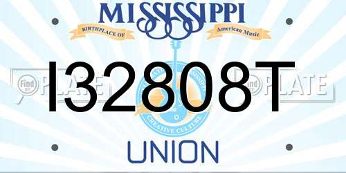 I32808T Mississippi License Plate