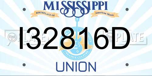 I32816D Mississippi License Plate