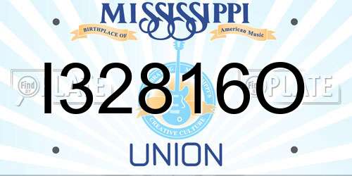 I32816O Mississippi License Plate