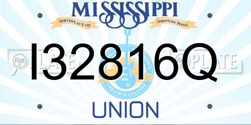 I32816Q Mississippi License Plate