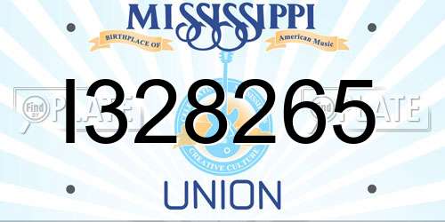 I328265 Mississippi License Plate