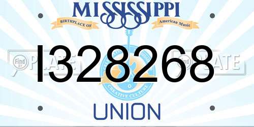 I328268 Mississippi License Plate
