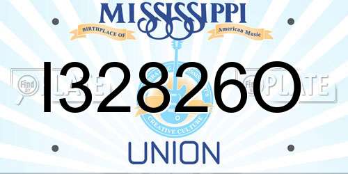 I32826O Mississippi License Plate