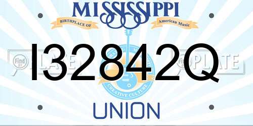 I32842Q Mississippi License Plate