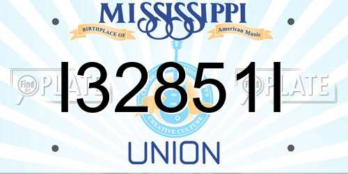 I32851I Mississippi License Plate