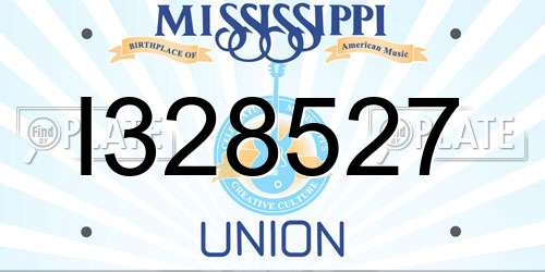 I328527 Mississippi License Plate