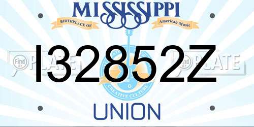 I32852Z Mississippi License Plate