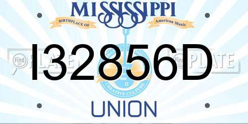 I32856D Mississippi License Plate
