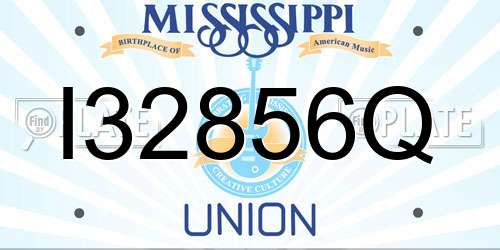 I32856Q Mississippi License Plate