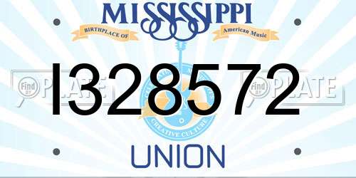 I328572 Mississippi License Plate