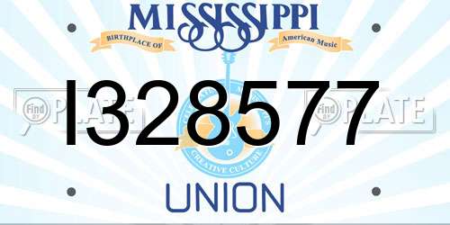 I328577 Mississippi License Plate