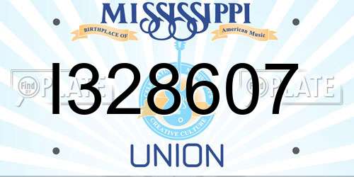 I328607 Mississippi License Plate
