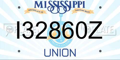 I32860Z Mississippi License Plate