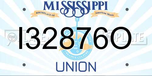 I32876O Mississippi License Plate