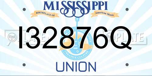 I32876Q Mississippi License Plate