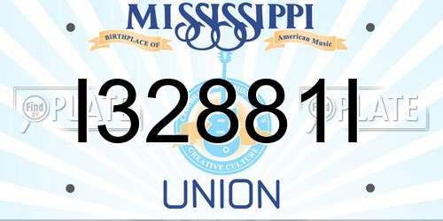 I32881I Mississippi License Plate