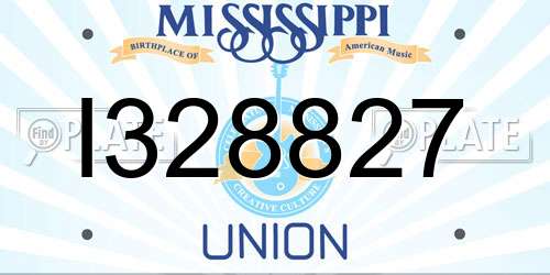 I328827 Mississippi License Plate