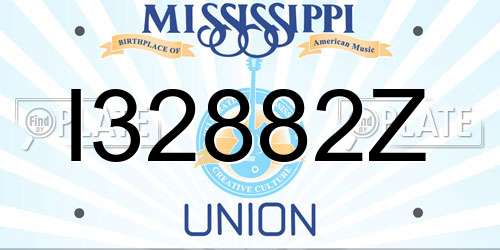 I32882Z Mississippi License Plate