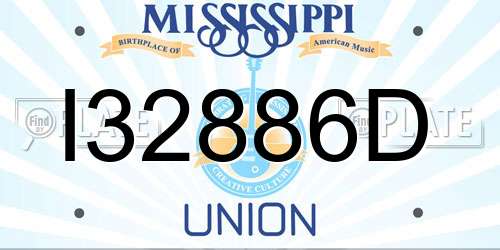 I32886D Mississippi License Plate