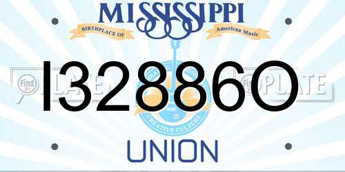 I32886O Mississippi License Plate