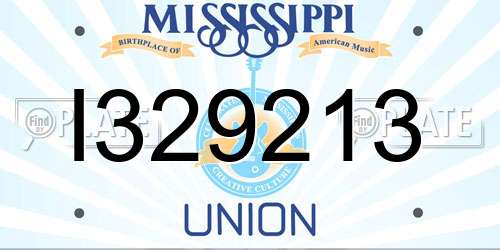 I329213 Mississippi License Plate