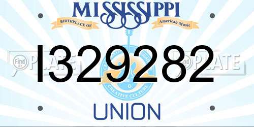 I329282 Mississippi License Plate