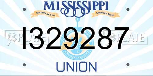 I329287 Mississippi License Plate