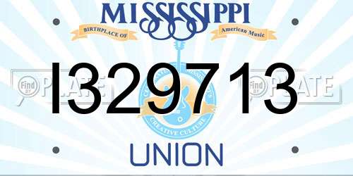 I329713 Mississippi License Plate