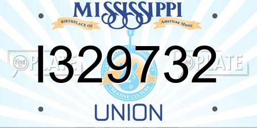 I329732 Mississippi License Plate