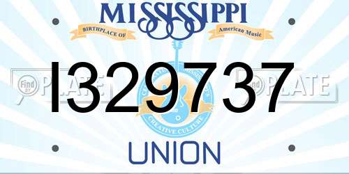 I329737 Mississippi License Plate
