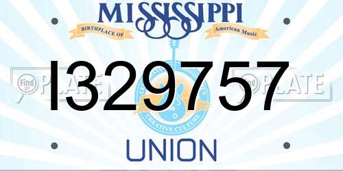 I329757 Mississippi License Plate