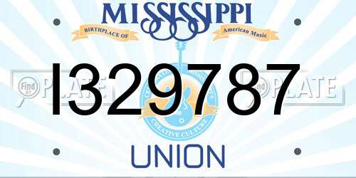I329787 Mississippi License Plate