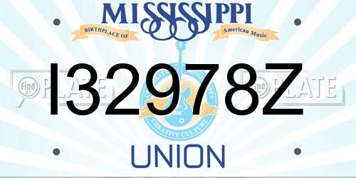 I32978Z Mississippi License Plate