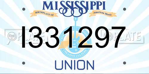 I331297 Mississippi License Plate