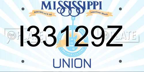 I33129Z Mississippi License Plate