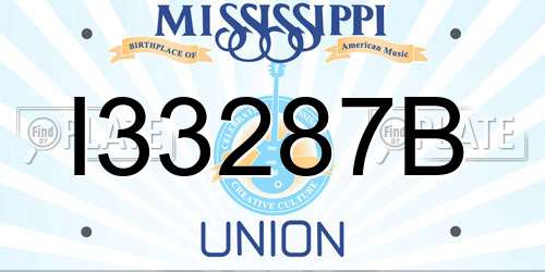 I33287B Mississippi License Plate
