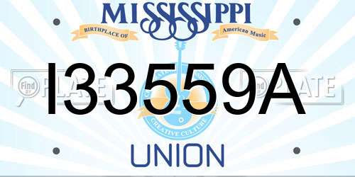 I33559A Mississippi License Plate