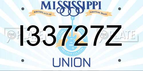 I33727Z Mississippi License Plate