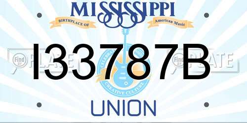 I33787B Mississippi License Plate