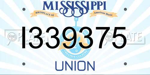 I339375 Mississippi License Plate