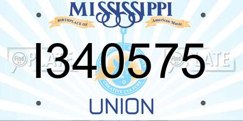 I340575 Mississippi License Plate