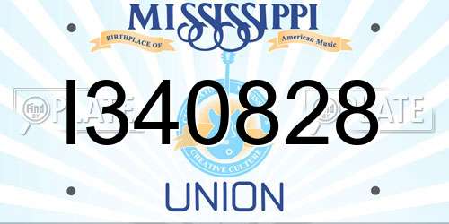 I340828 Mississippi License Plate