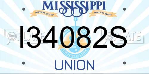 I34082S Mississippi License Plate