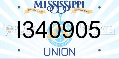 I340905 Mississippi License Plate