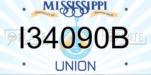 I34090B Mississippi License Plate