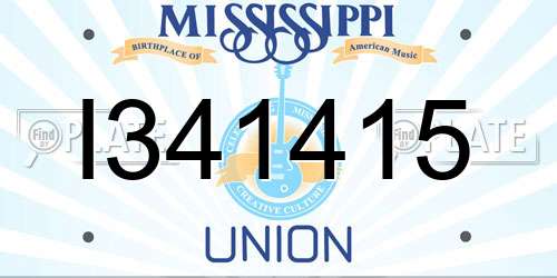 I341415 Mississippi License Plate