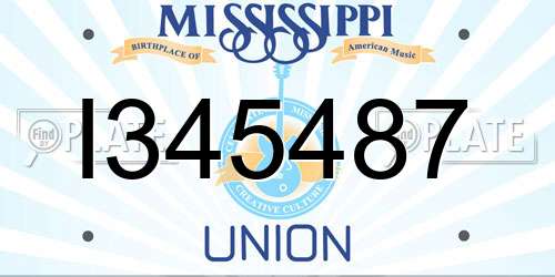 I345487 Mississippi License Plate